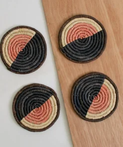 KAZI Home Goods Peach Soleil Coaster Set