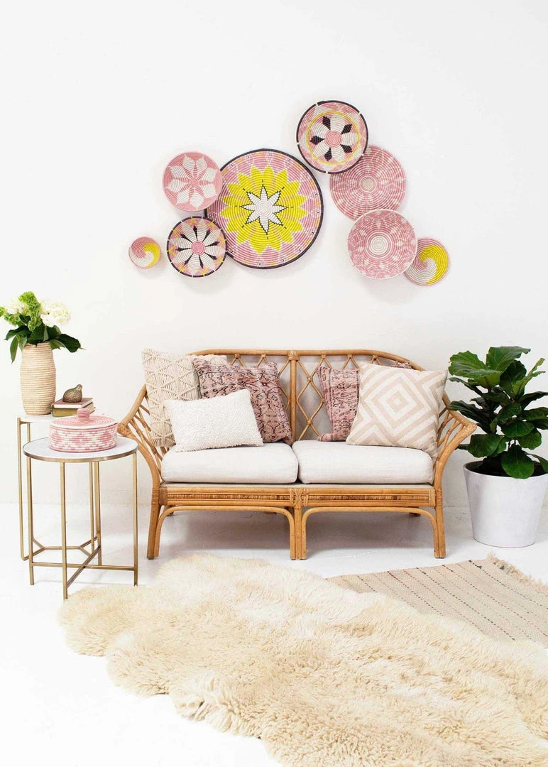 KAZI Home Goods Queen Of Blush Jumbo Wall Disc 2 KAZI Home Goods Queen Of Blush Jumbo Wall Disc