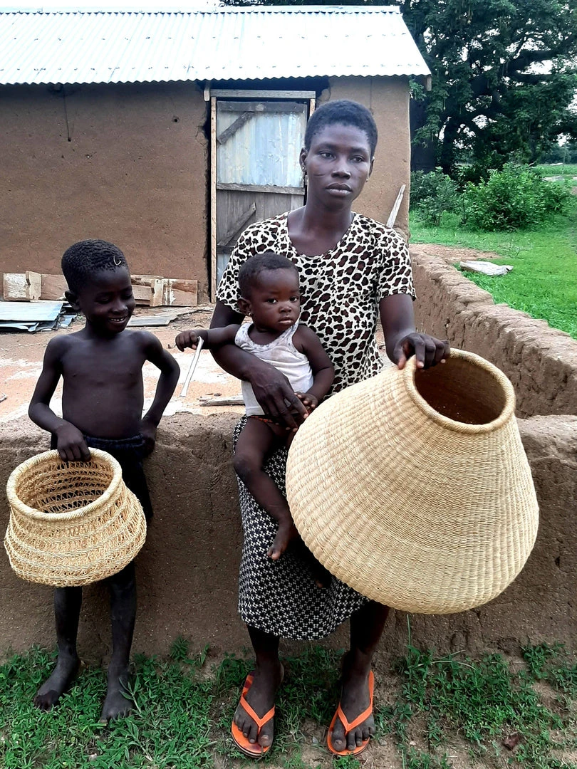 KAZI Home Goods Round Tapered All Natural Lace Basket 4 KAZI Home Goods Round Tapered All Natural Lace Basket