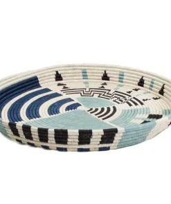 KAZI Home Goods Silver Blue Abstract Wall Decor