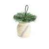 KAZI Fair Trade Silver Striped Planter Ornament