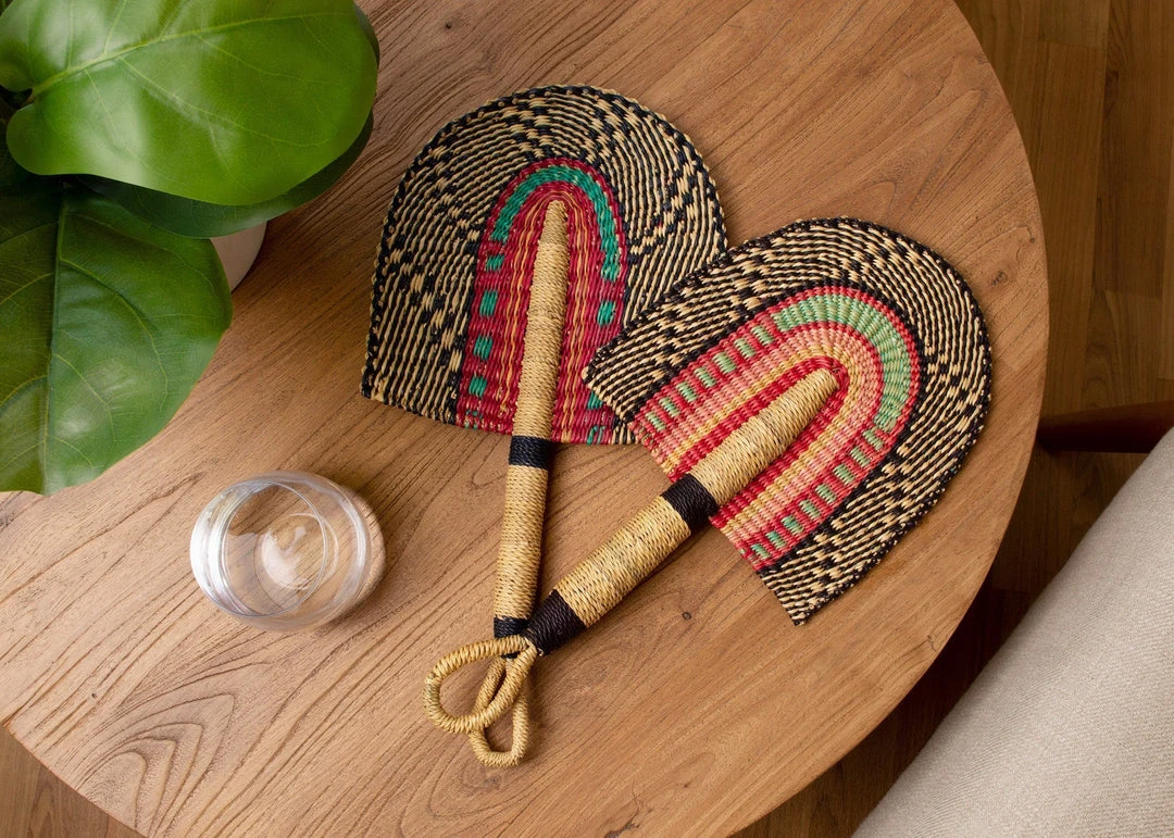 KAZI Home Goods Small Desert Rose Fan 2 KAZI Home Goods Small Desert Rose Fan