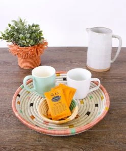 KAZI Small Peach Fringed Catch All