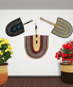 KAZI Small Sky Blue & Sun Fan