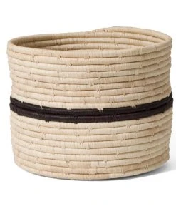 KAZI Striped Black + Natural Storage Basket III Home Goods