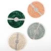 KAZI Striped Metallic Floret Coasters