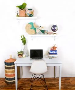 KAZI Striped Metallic Floret Coasters