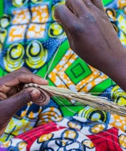 KAZI Striped Metallic Floret Coasters