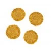 KAZI Sunset Fringed Oversized Raffia Coaster Set