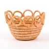 KAZI Home Goods Tiny Peach Hooped Raffia Catch All