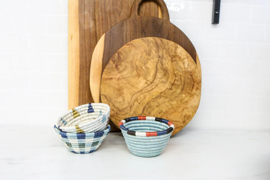 KAZI Tiny Silver Blue Igisozi Catch All Home Goods KAZI Tiny Silver Blue Igisozi Catch All Home Goods