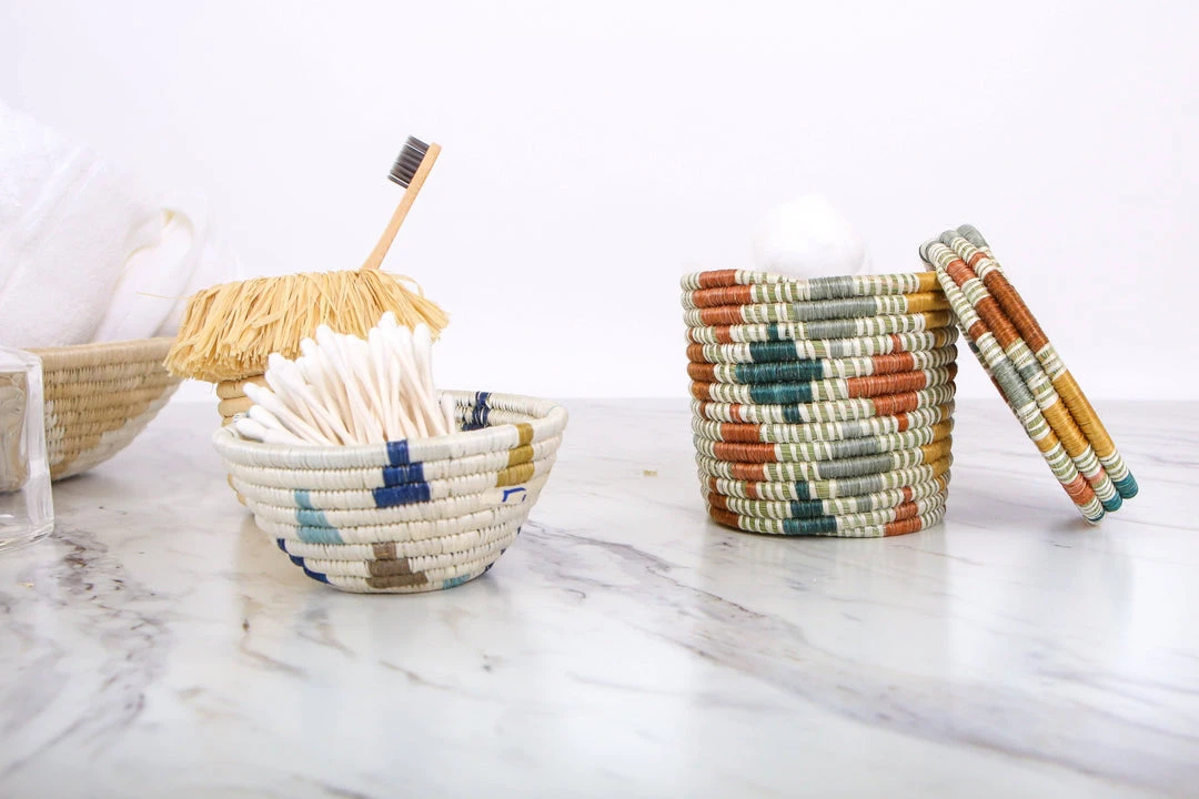 KAZI Tiny Silver Blue Igisozi Catch All Home Goods KAZI Tiny Silver Blue Igisozi Catch All Home Goods