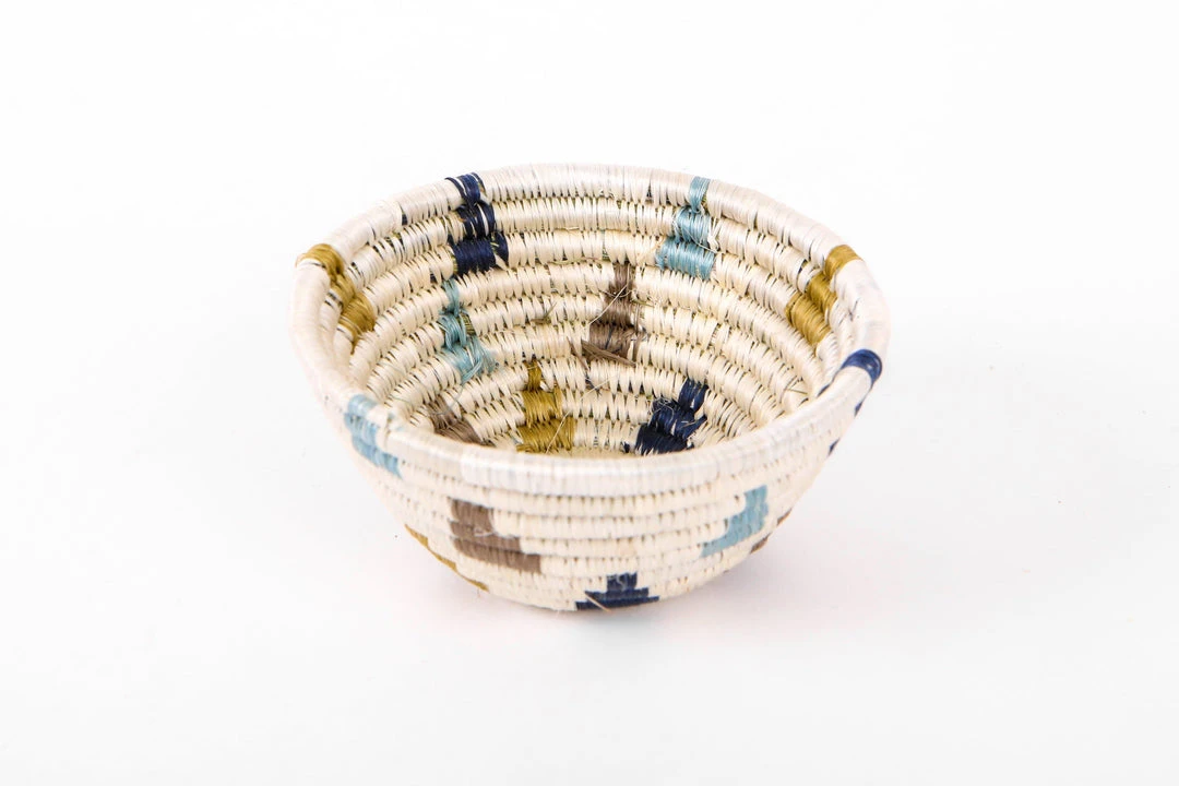 KAZI Tiny Silver Blue Igisozi Catch All Home Goods KAZI Tiny Silver Blue Igisozi Catch All Home Goods