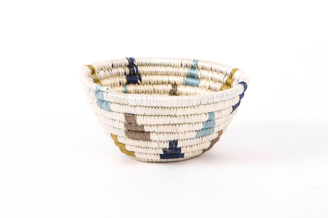 KAZI Tiny Silver Blue Igisozi Catch All Home Goods KAZI Tiny Silver Blue Igisozi Catch All Home Goods