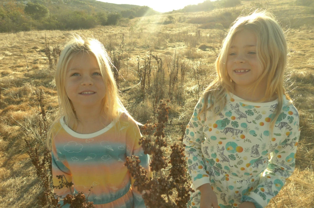 Honey Cake Tiger Kids' Sky's The Limit Long Sleeve Dress Honey Cake Tiger Kids' Sky's The Limit Long Sleeve Dress