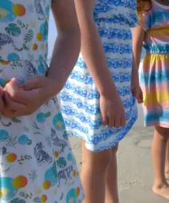 Honey Cake Tiger Kids' Sky's The Limit Short Sleeve Dress 5 Honey Cake Tiger Kids' Sky's The Limit Short Sleeve Dress