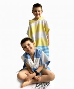 Hilana: Upcycled Cotton Home Goods Kids' Veracruz Upcycled Hooded Poncho Towel