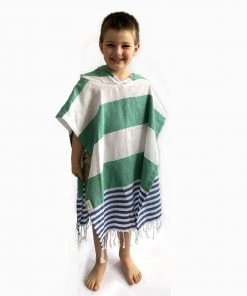 Hilana: Upcycled Cotton Home Goods Kids' Veracruz Upcycled Hooded Poncho Towel