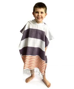 Hilana: Upcycled Cotton Home Goods Kids' Veracruz Upcycled Hooded Poncho Towel