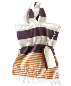 Hilana: Upcycled Cotton Home Goods Kids' Veracruz Upcycled Hooded Poncho Towel