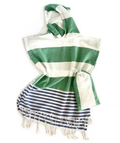 Hilana: Upcycled Cotton Home Goods Kids' Veracruz Upcycled Hooded Poncho Towel