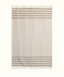 Kiliim Beige Stripes Throw Blanket Home Goods