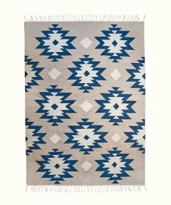 Kiliim Blue Medallions Wool Rug Home Goods