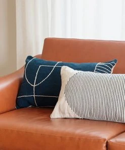 Kiliim Blue Temple Lumbar Pillow Cover