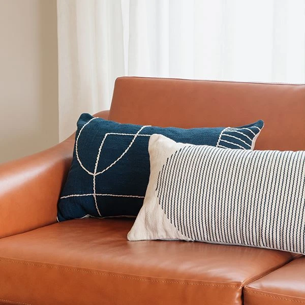 Kiliim Blue Temple Lumbar Pillow Cover Kiliim Blue Temple Lumbar Pillow Cover