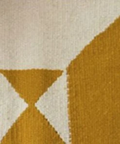 Kiliim Cream + Yellow Arrows Wool Rug
