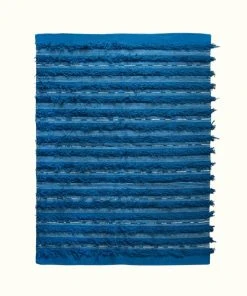 Kiliim Home Goods Navy Fringe Wool Runner/Rug