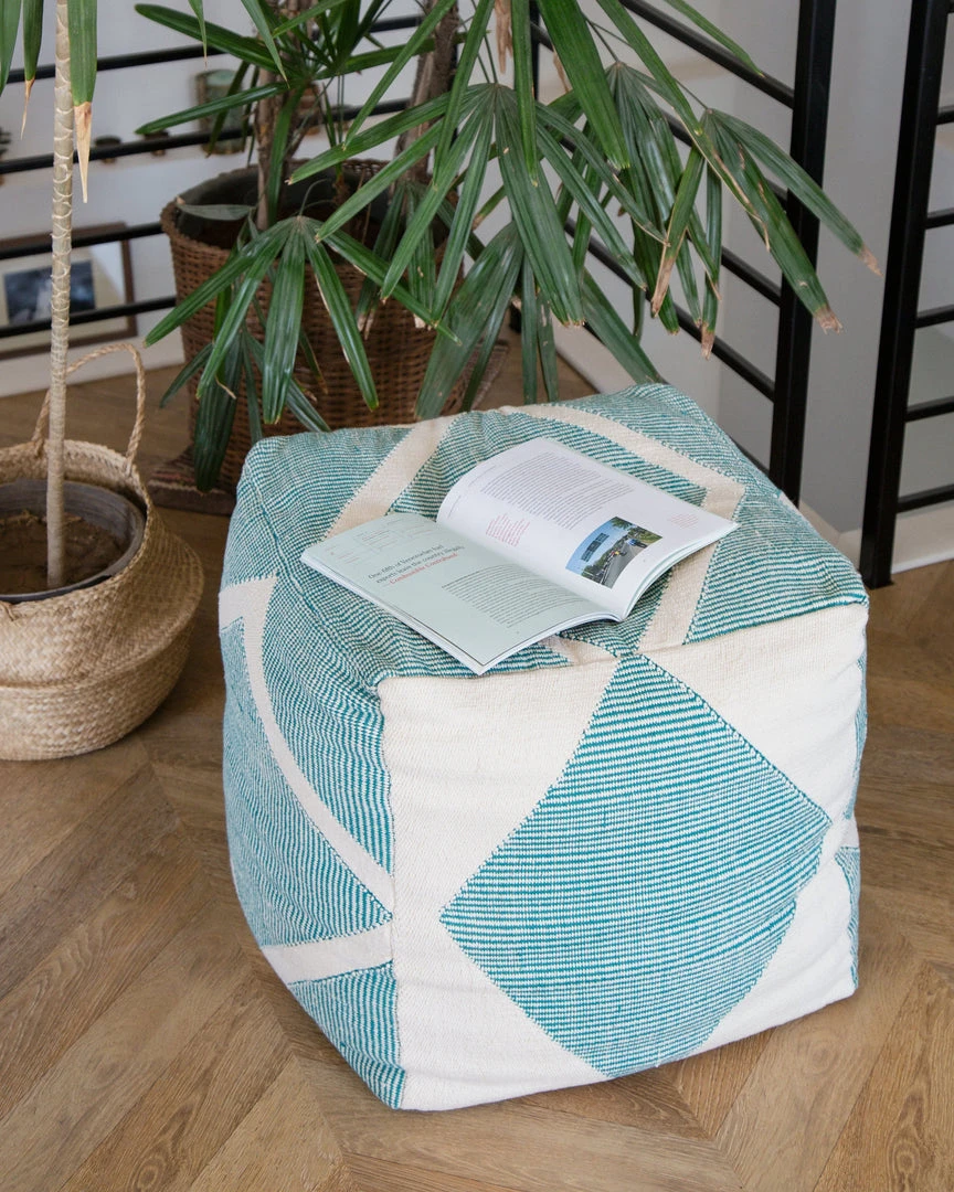Kiliim Home Goods Riptide Pouf 2 Kiliim Home Goods Riptide Pouf