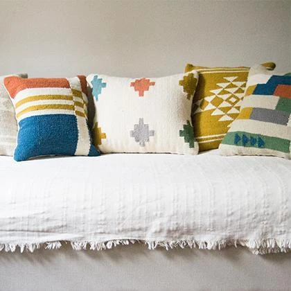 Kiliim Sahara Wool Throw Pillow Cover 4 Kiliim Sahara Wool Throw Pillow Cover