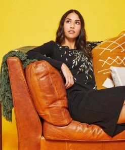 Kiliim Home Goods Scattered Stitch Wool Floor Pillow Cover