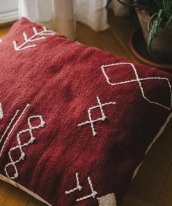 Kiliim Home Goods Scattered Stitch Wool Floor Pillow Cover