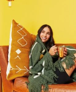 Kiliim Home Goods Scattered Stitch Wool Floor Pillow Cover