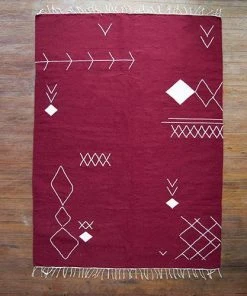 Kiliim Scattered Stitch Wool Runner / Rug