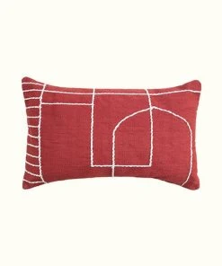 Kiliim Solid Temple Lumbar Pillow Cover