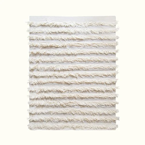 Kiliim White Fringe Wool Runner/Rug Kiliim White Fringe Wool Runner/Rug