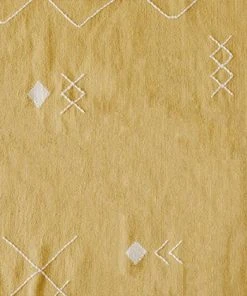 Kiliim Home Goods Yellow Scattered Stitch Wool Rug