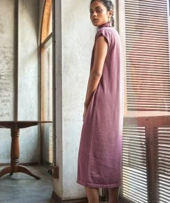 No Nasties Clothing Knit Turtleneck Midi Dress