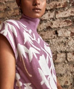 No Nasties Clothing Knit Turtleneck Midi Dress