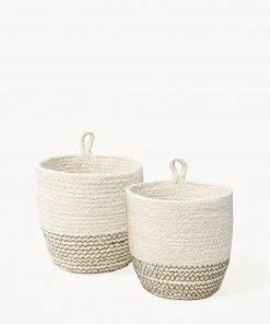 Korissa Amari Loop Bin Set - Brown Home Goods