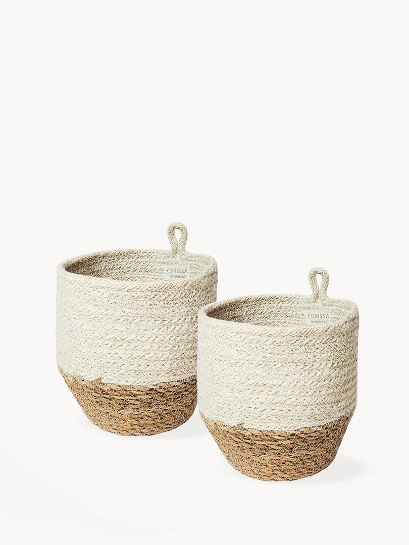 Korissa Amari Loop Basket Set - Natural 1 Korissa Amari Loop Basket Set - Natural