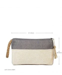 Korissa Accessories Block A Clutch - Gray