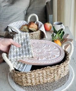 Korissa Bread Warmer + Basket - Flower
