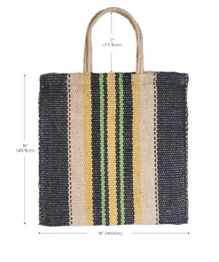 Korissa Dora Jute Tote Bag - Multi Navy Accessories