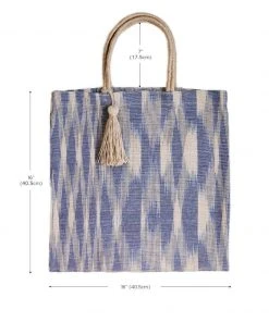 Korissa Accessories Nadi Jute Tote Bag - Blue