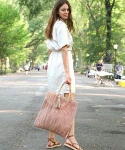 Korissa Accessories Nadi Jute Tote Bag - Red