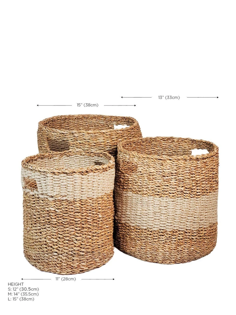 Korissa Savar Hamper Basket With Handle Set - Natural 9 Korissa Savar Hamper Basket With Handle Set - Natural